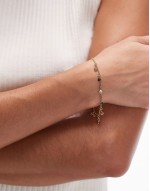 18ct gold vermeil disc charm bracelet
