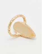 Curve Limited Edition 14k gold plated ring with semi precious stone